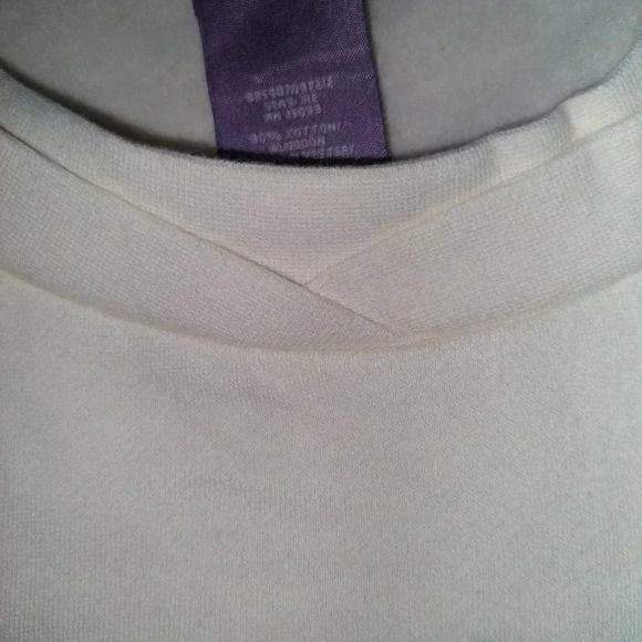 Laura Scott Christmas Off White Sweater Red Cardinal Bling Size XL - Picture 4 of 6